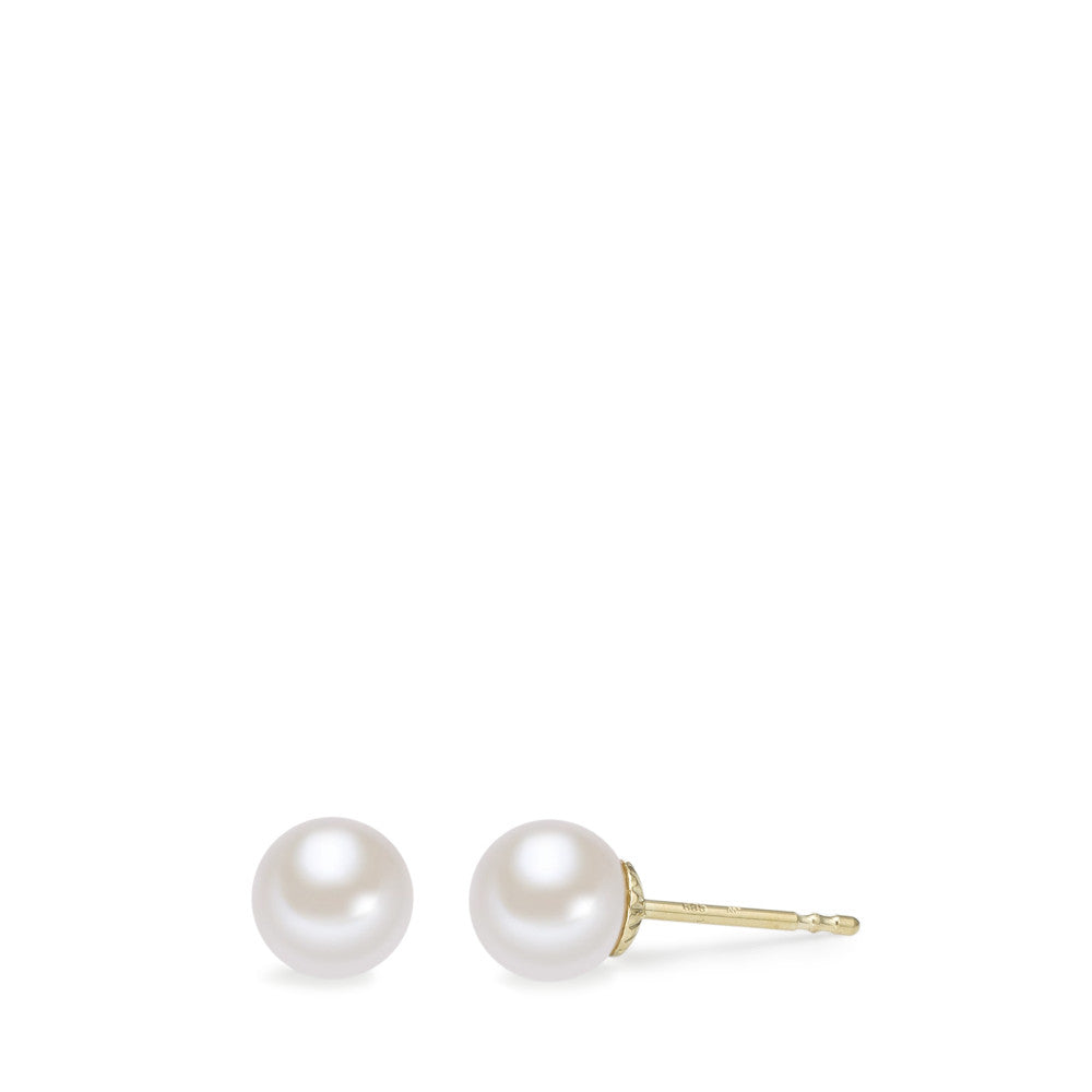 Stud earrings 14k Yellow Gold Freshwater pearl