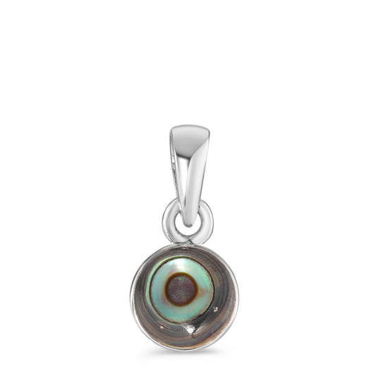 Pendant Silver Abalone Rhodium plated Ø7 mm