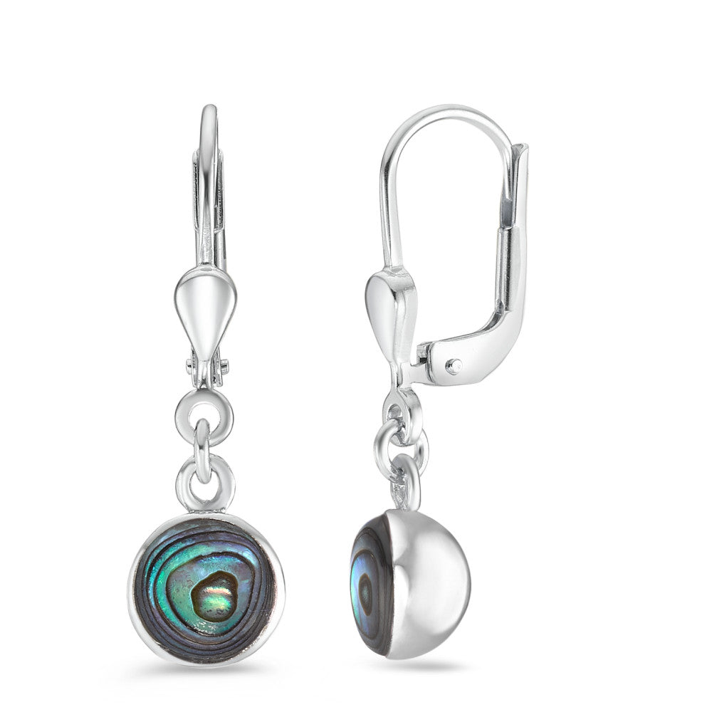 Drop Earrings Silver Abalone Ø7 mm