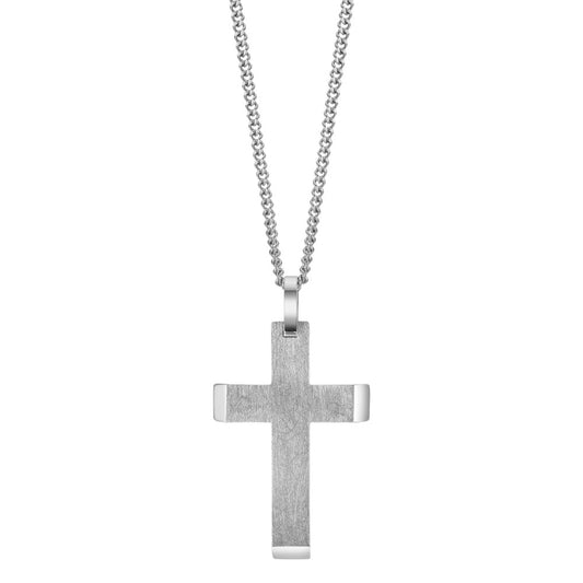 Necklace with pendant Stainless steel Cross 50 cm