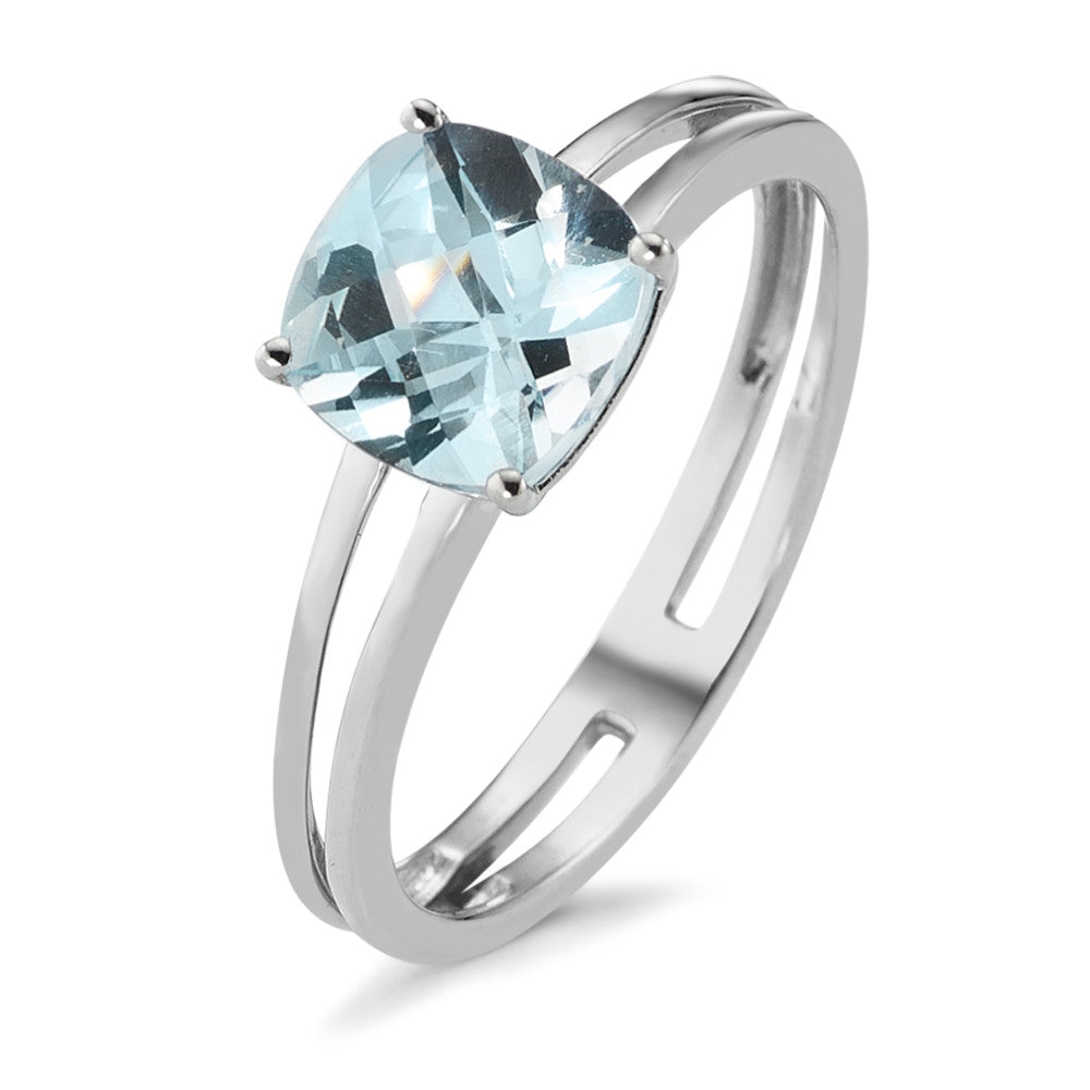 Ring 9k White Gold Topaz Blue Ø7 mm