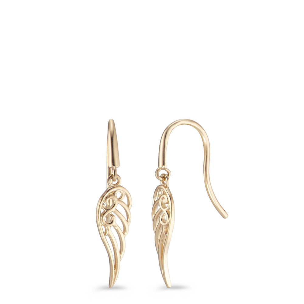 Drop Earrings 9k Yellow Gold Wing