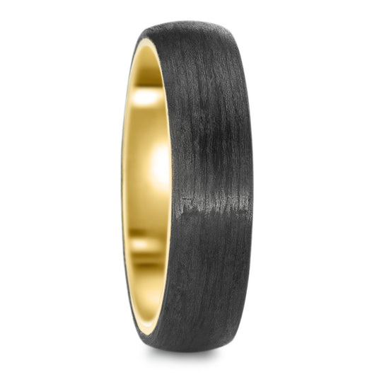 Ring Stainless steel, Carbon Yellow IP coated