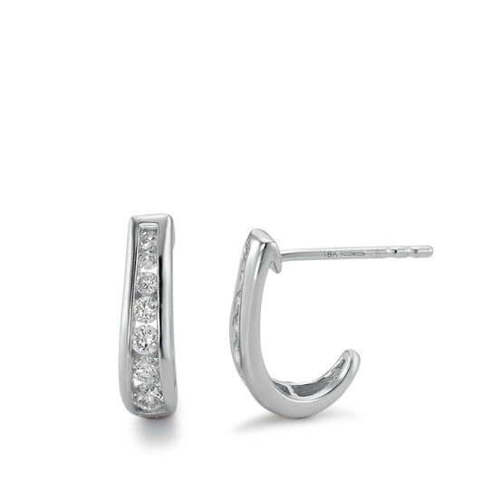 Stud earrings 18k White Gold Diamond 0.25 ct, 14 Stones, w-si