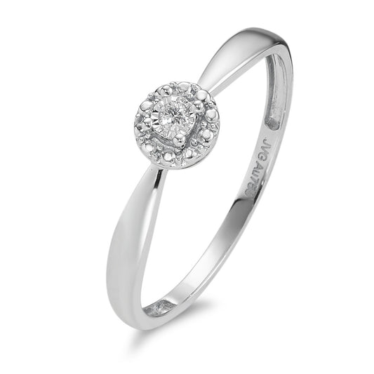 Solitaire ring 18k White Gold Diamond 0.02 ct, w-si