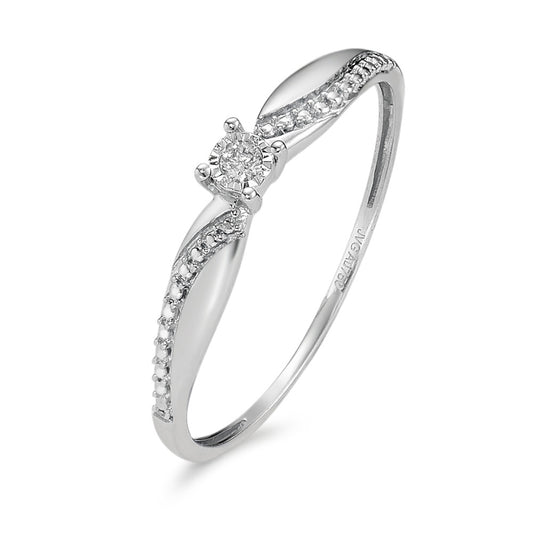 Solitaire ring 18k White Gold Diamond 0.02 ct, w-si