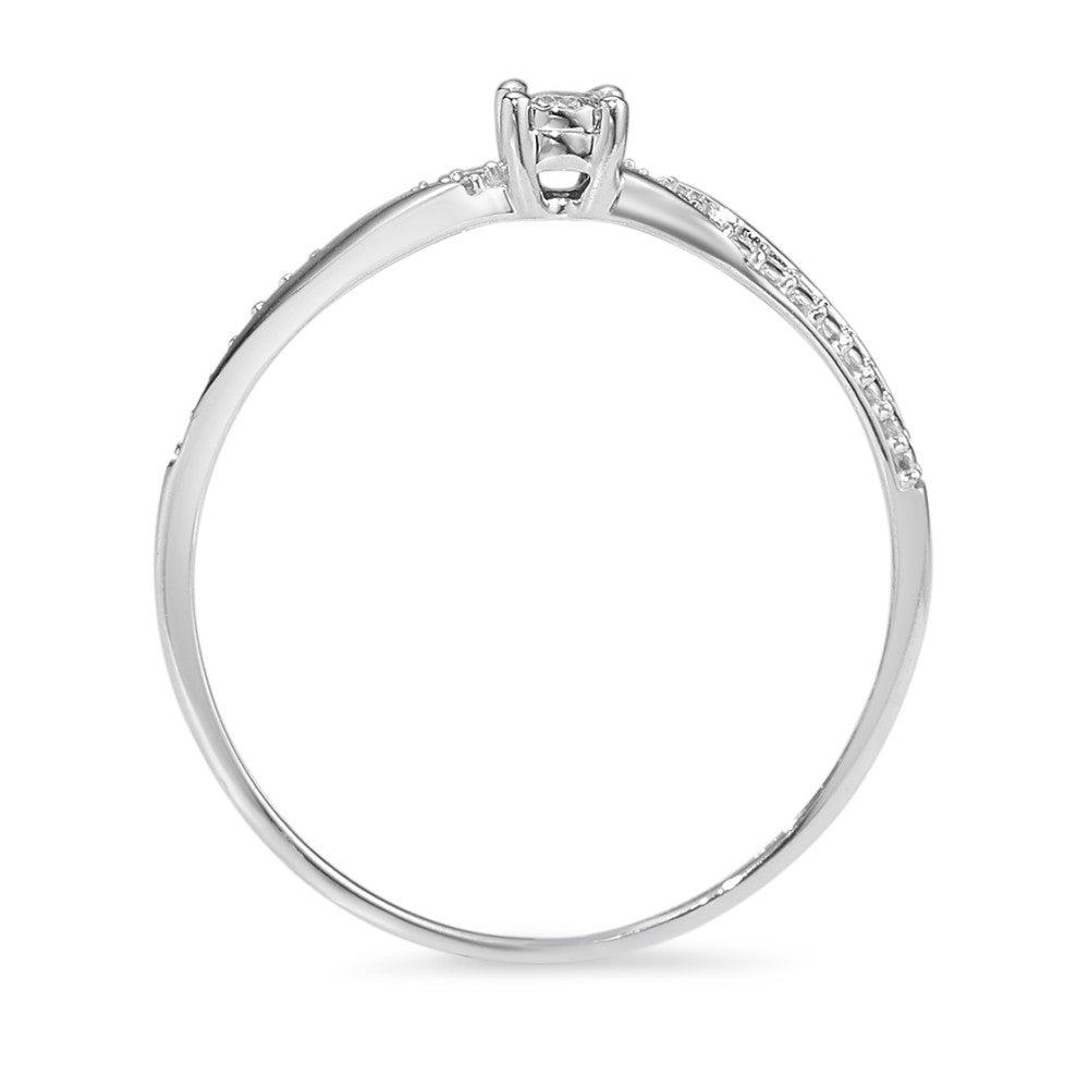 Solitaire ring 18k White Gold Diamond 0.02 ct, w-si