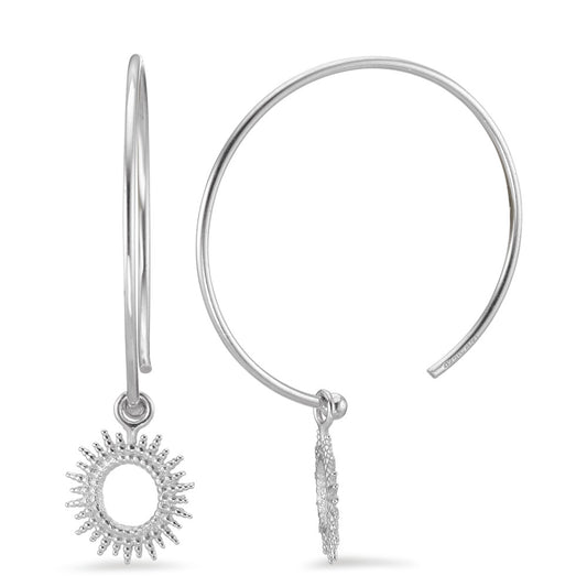 Hoop earrings Silver Rhodium plated