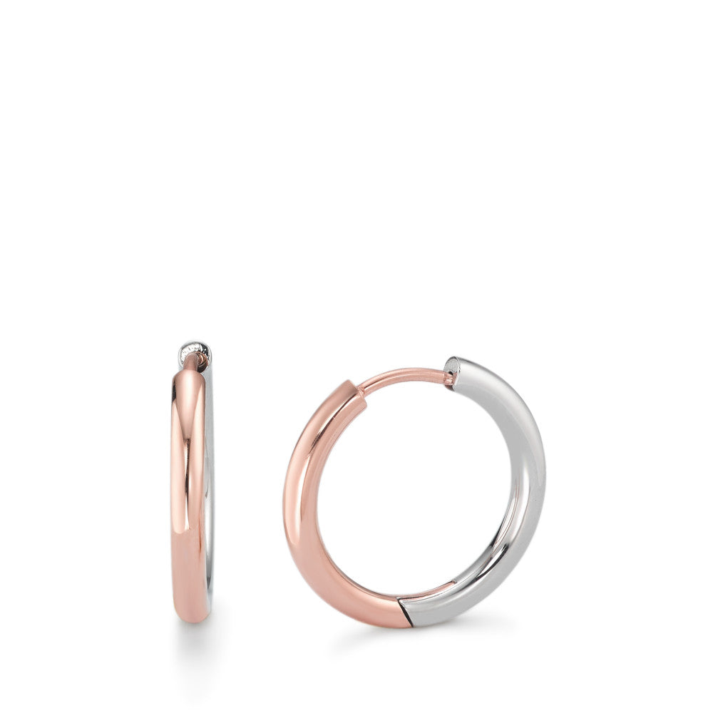 Hinged hoop Stainless steel Rose Bicolor