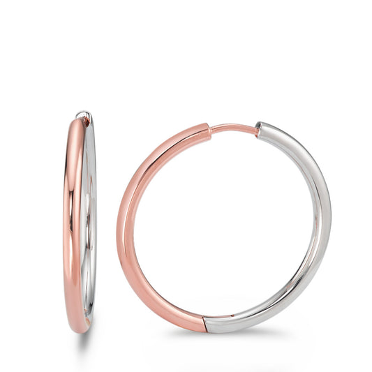 Hinged hoop Stainless steel Rose Bicolor