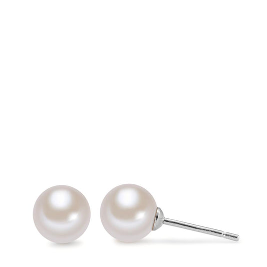 Stud earrings 18k White Gold Freshwater pearl