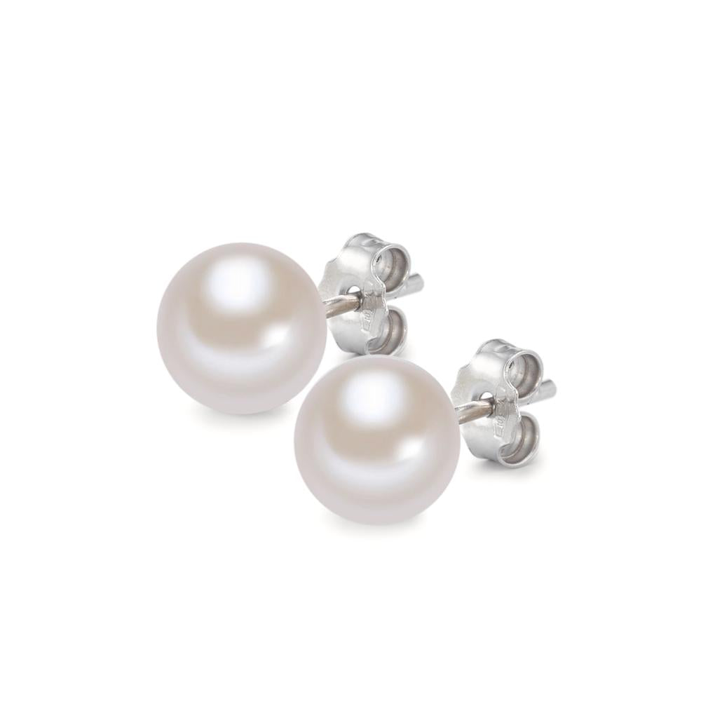 Stud earrings 18k White Gold Freshwater pearl