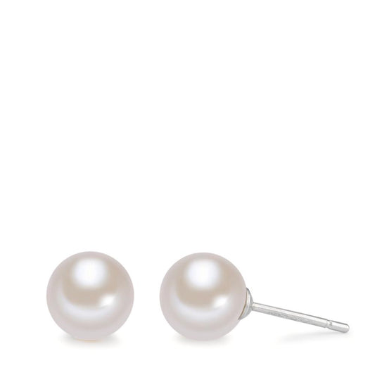 Stud earrings 18k White Gold Freshwater pearl