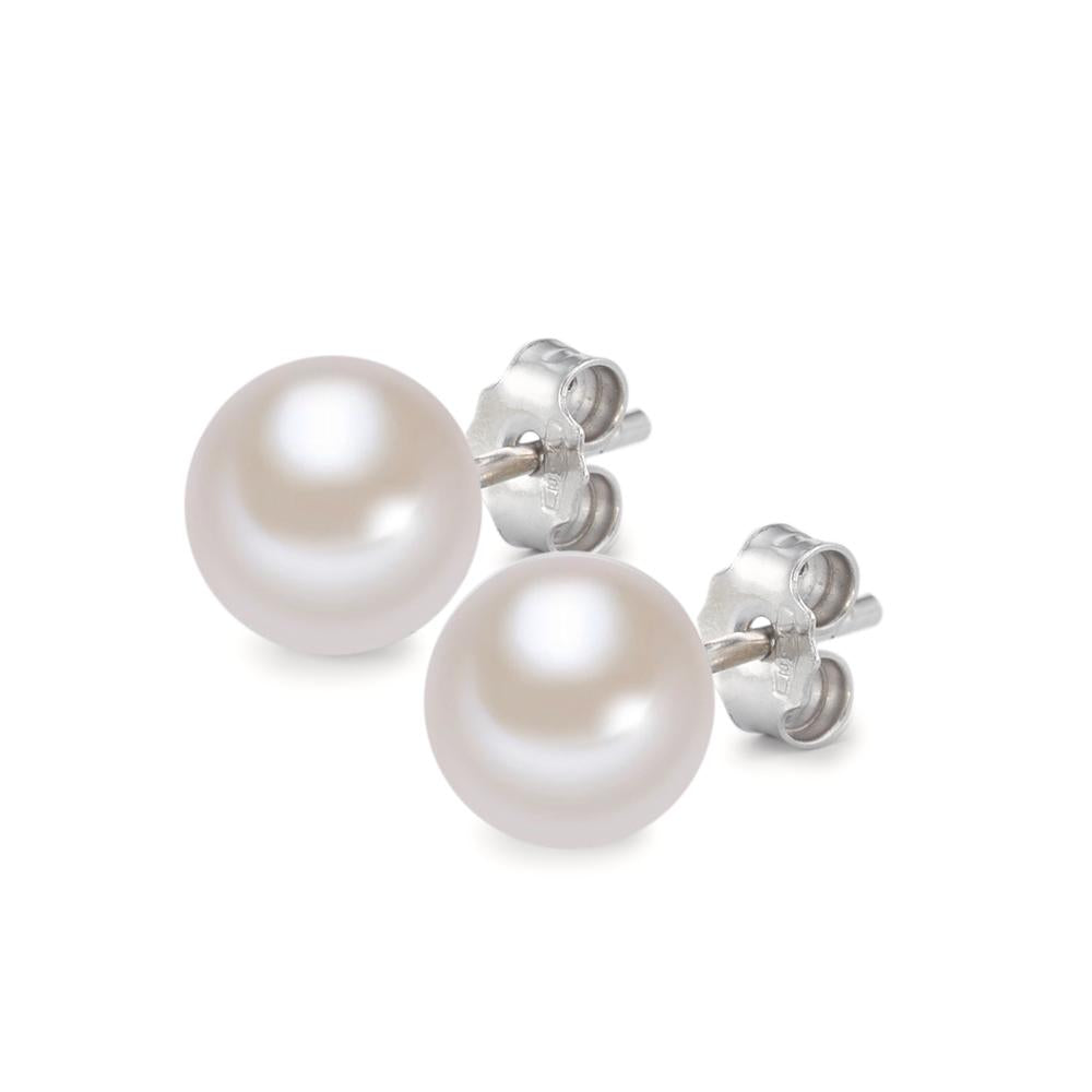 Stud earrings 18k White Gold Freshwater pearl