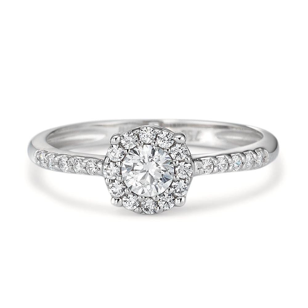 Solitaire ring 18k White Gold Zirconia