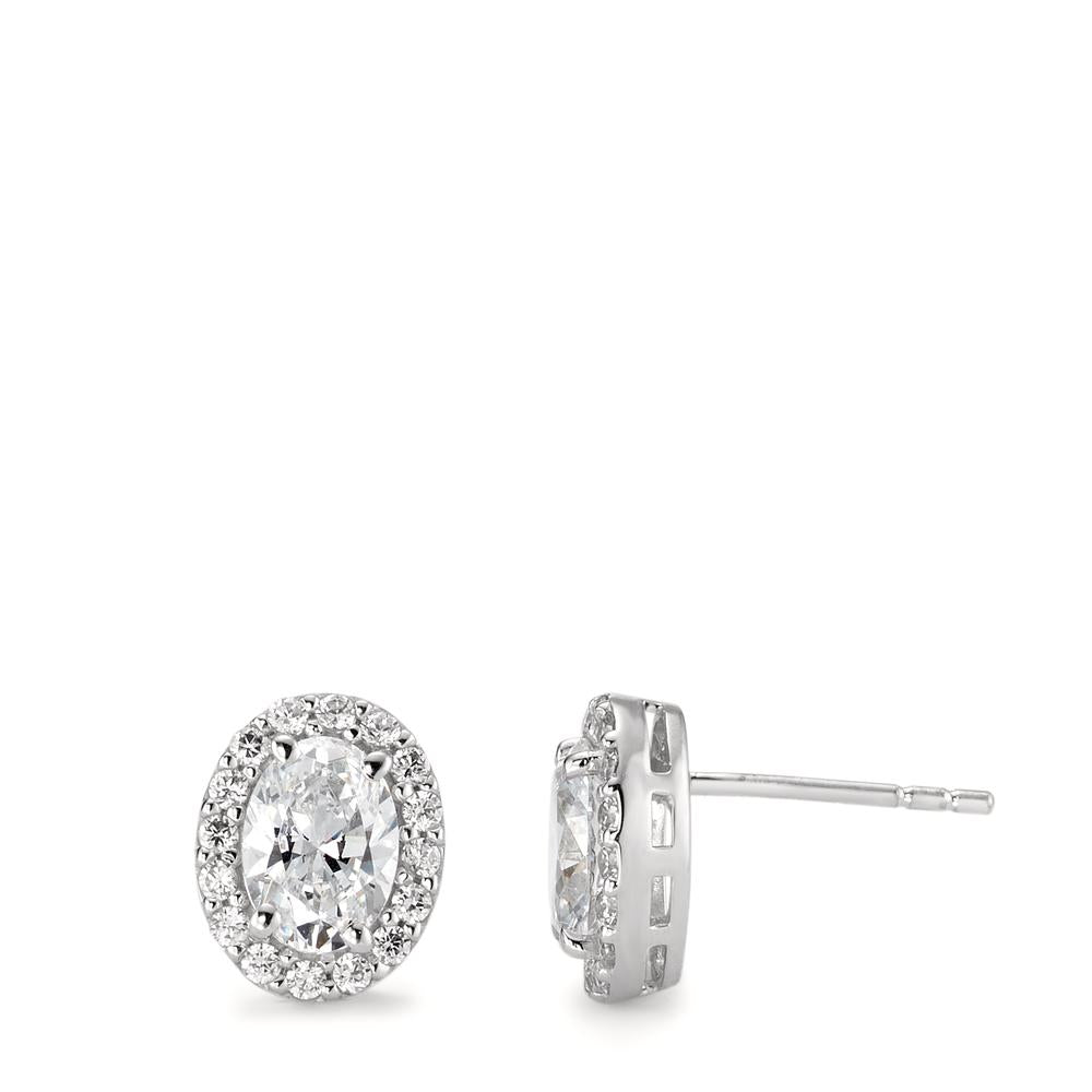 Stud earrings 18k White Gold Zirconia