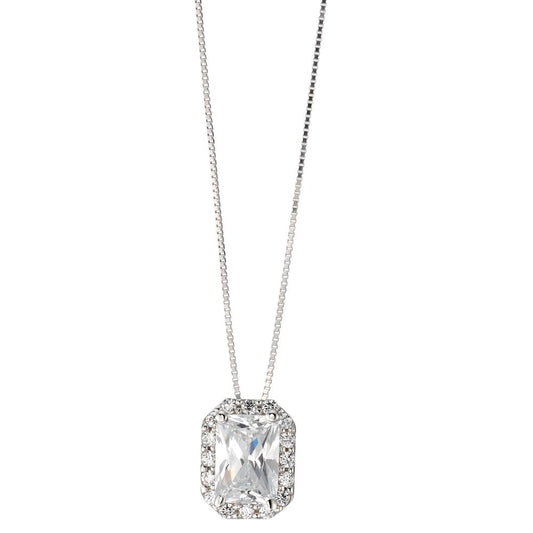 Necklace 18k White Gold Zirconia 42 cm