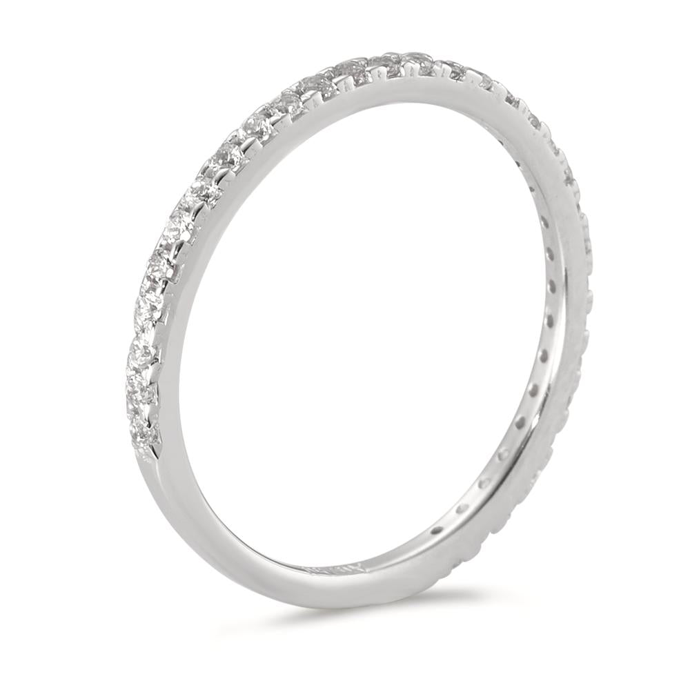 Memory ring 18k White Gold Zirconia 31 Stones