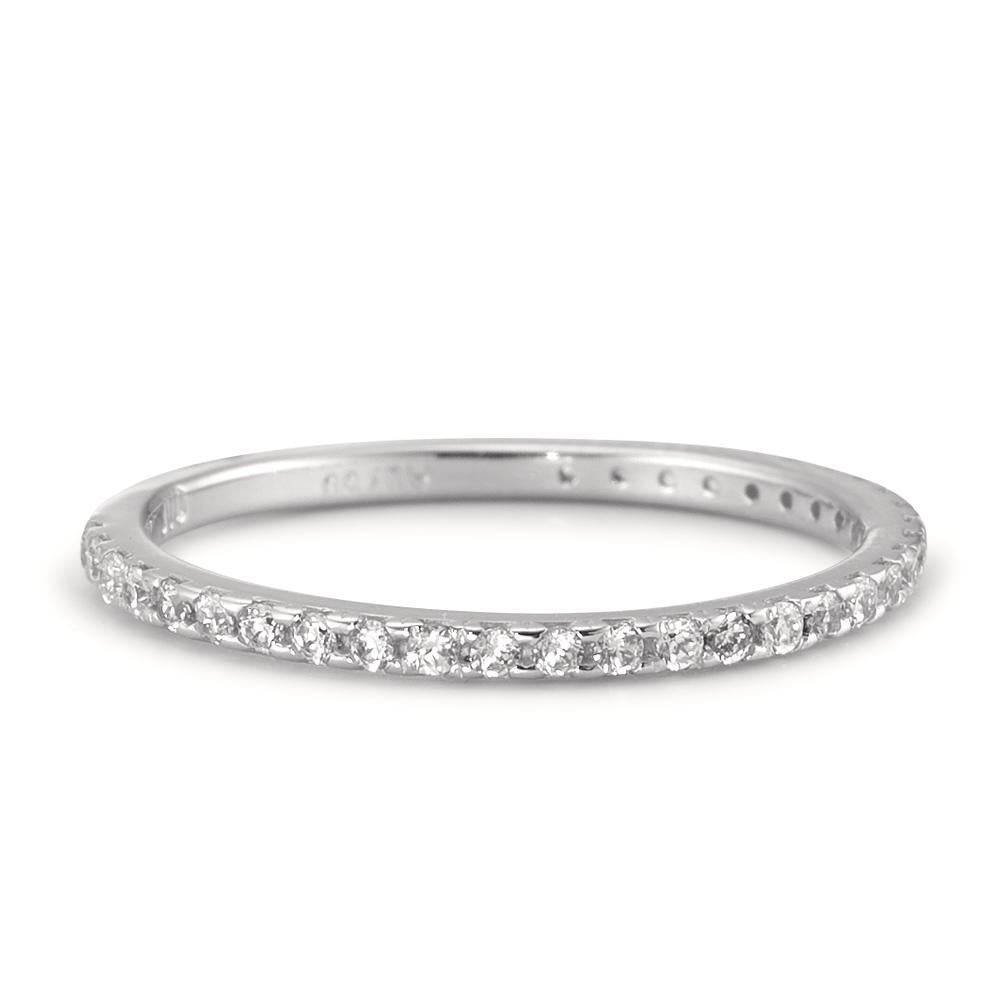 Memory ring 18k White Gold Zirconia 31 Stones