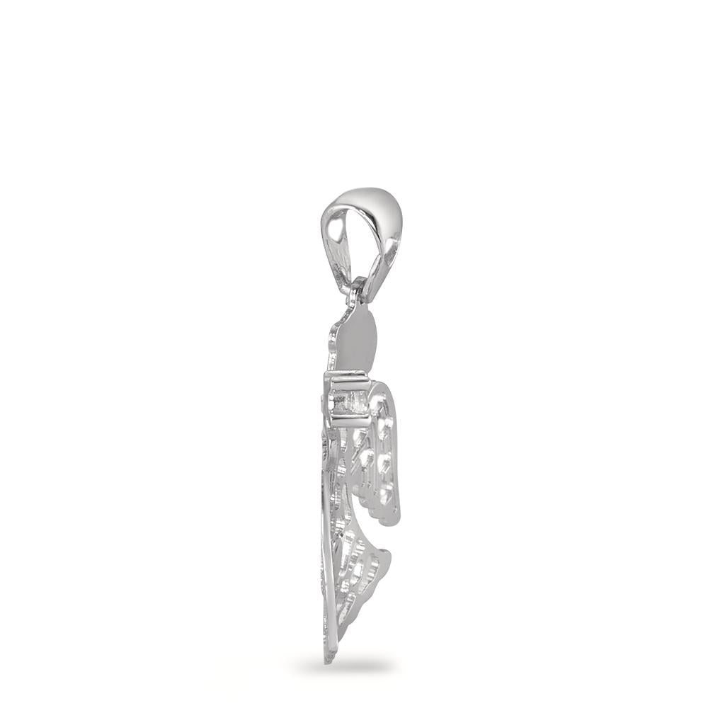 Pendant 18k White Gold Zirconia Angel