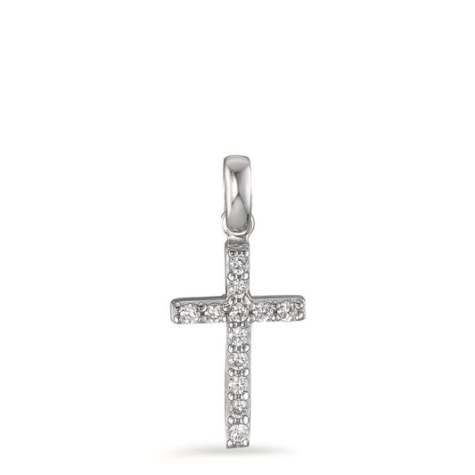 Pendant 18k White Gold Zirconia 12 Stones