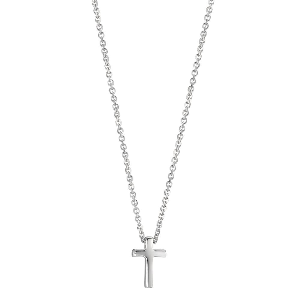 Necklace 18k White Gold Cross 42 cm