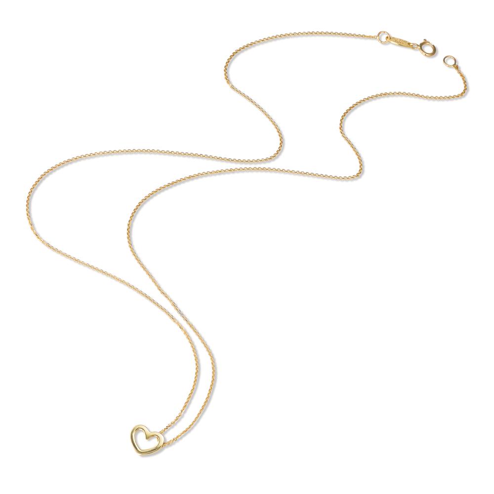 Necklace 18k Yellow Gold Heart 42 cm