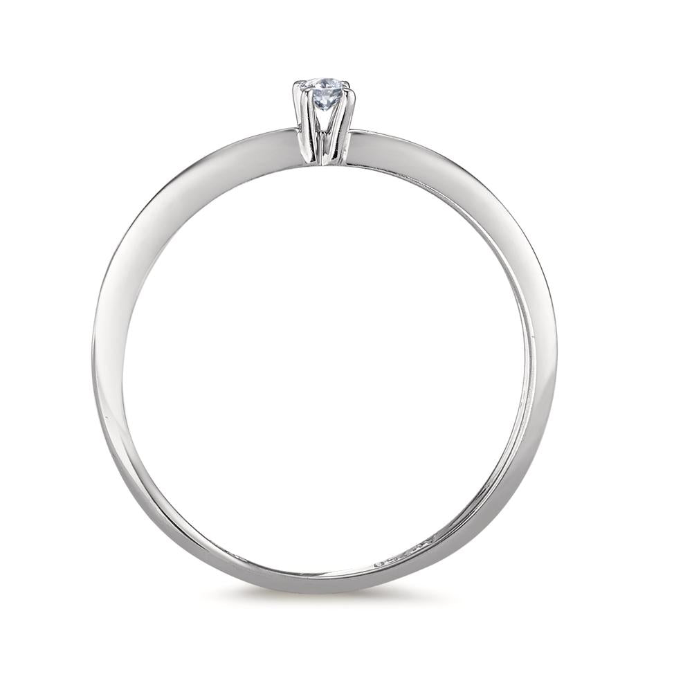 Solitaire ring 18k White Gold Diamond 0.03 ct, w-si