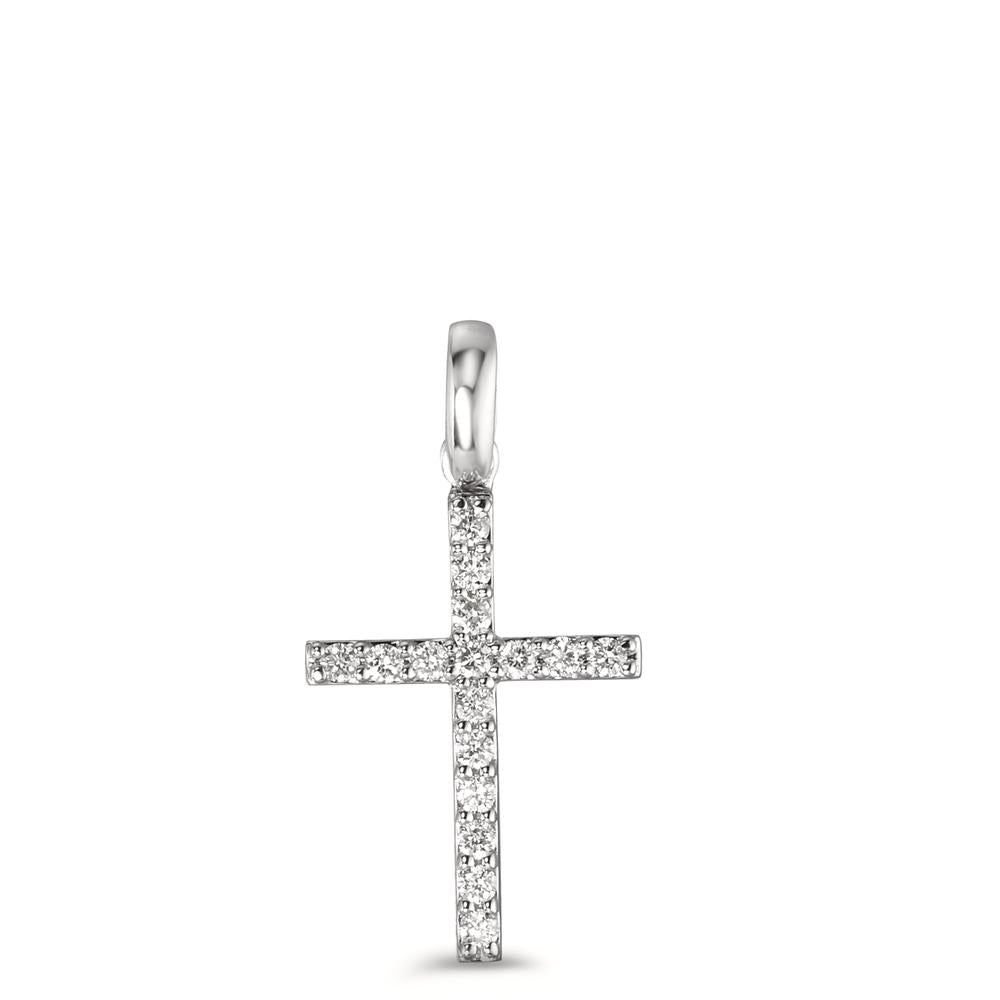 Pendant 18k White Gold Diamond 0.15 ct, 16 Stones, w-si