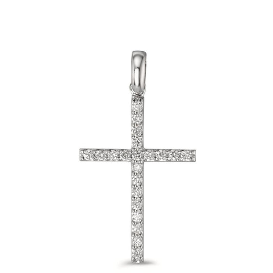 Pendant 18k White Gold Diamond 0.21 ct, 21 Stones, w-si