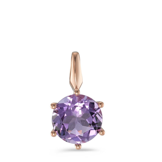 Pendant 18k Red Gold Amethyst Ø8 mm