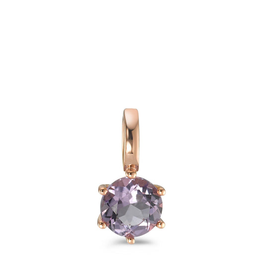 Pendant 18k Red Gold Amethyst Violet Ø5 mm