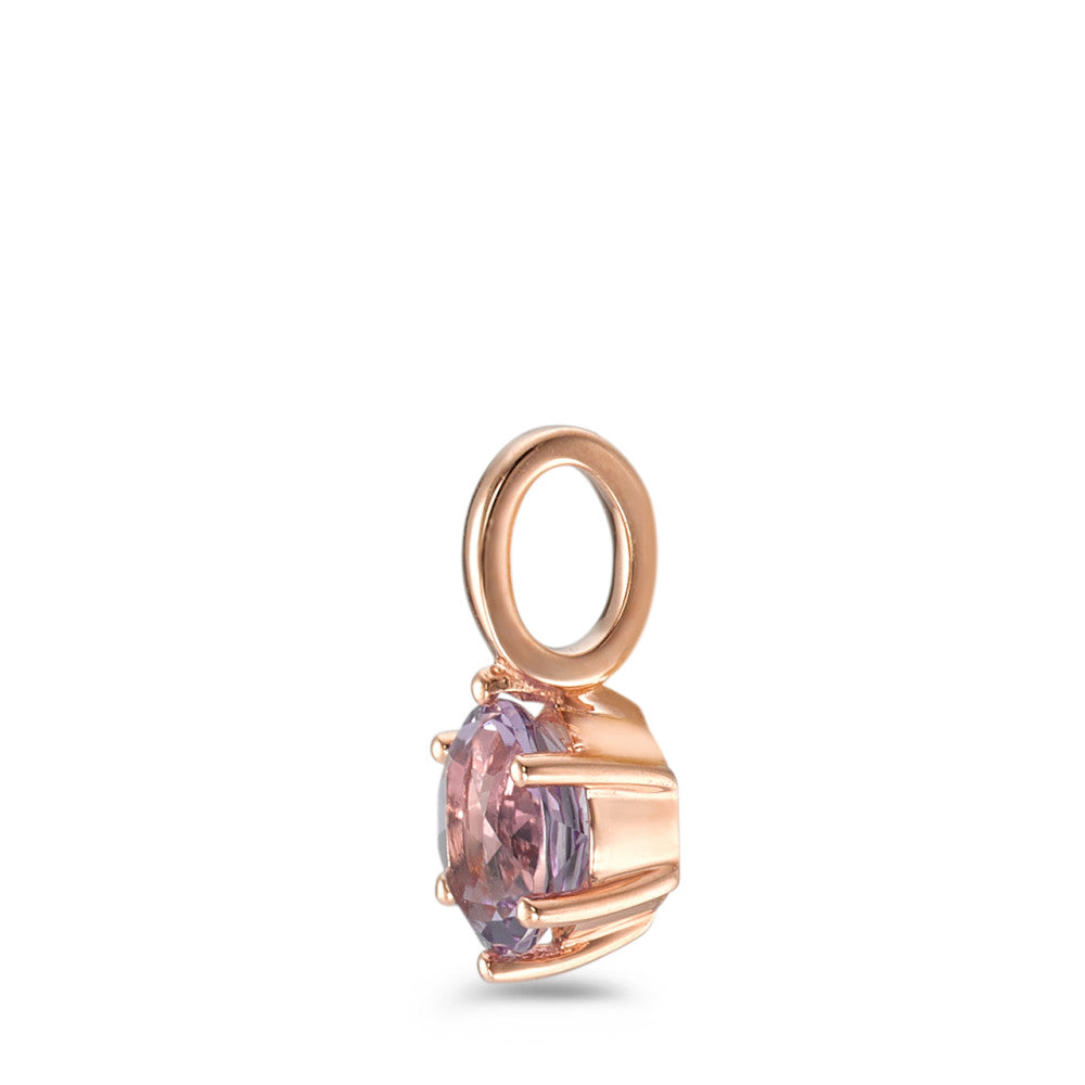 Pendant 18k Red Gold Amethyst Violet Ø5 mm