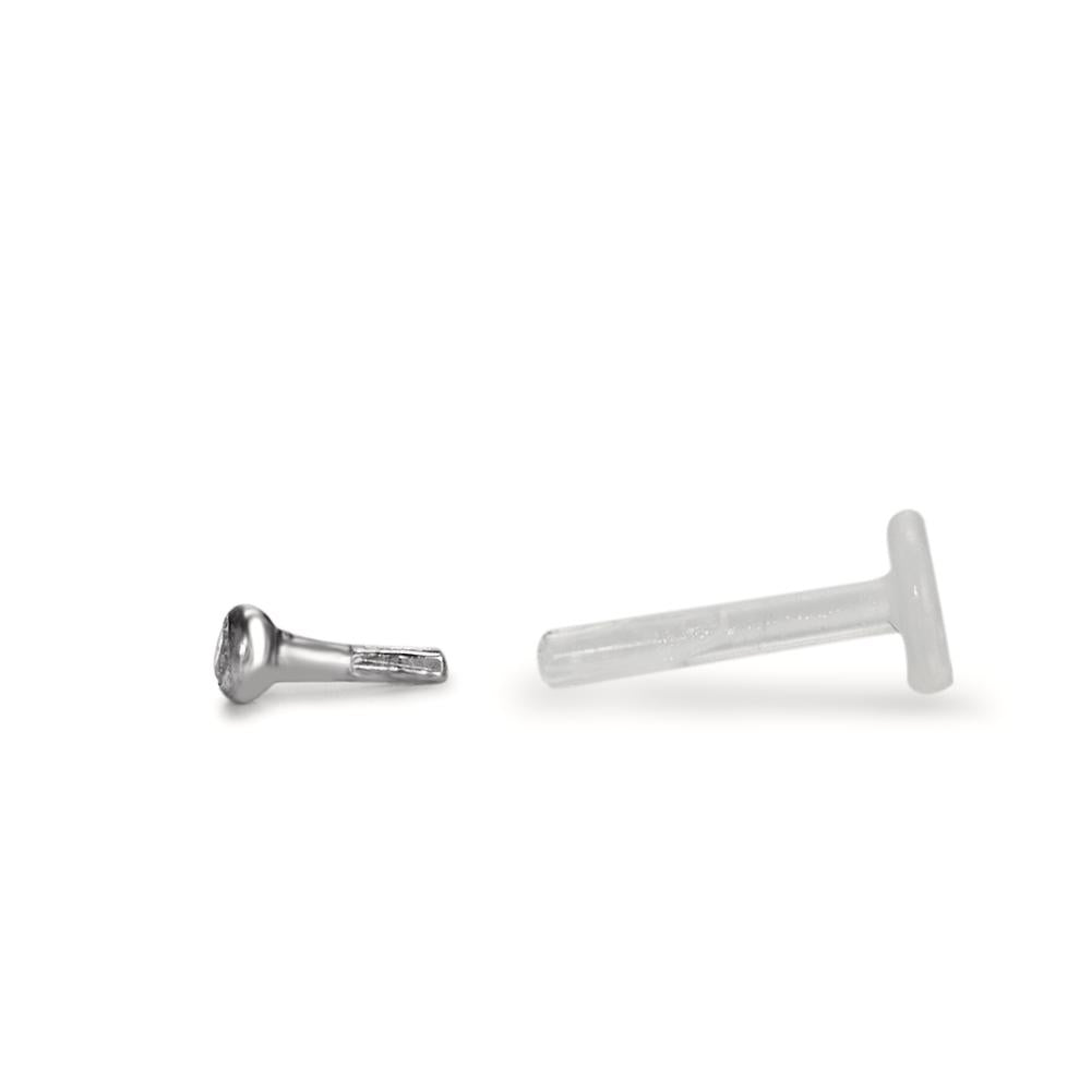 Nose Stud 18k White Gold