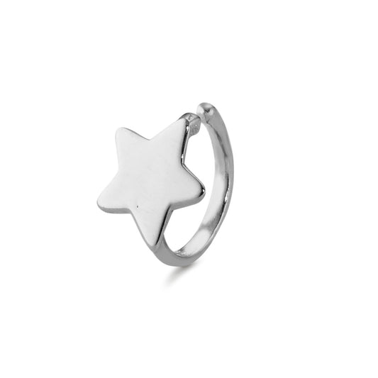 Ear Cuff 18k White Gold Star Ø7.5 mm