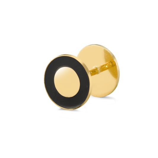 Piercing 18k Yellow Gold Enameled Ø9 mm