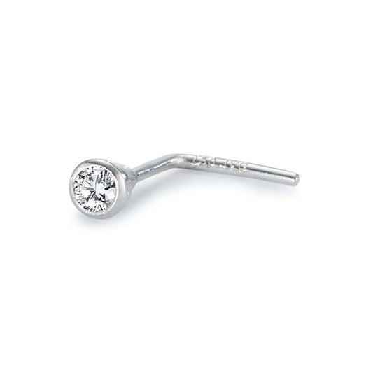 Nose Stud 18k White Gold Diamond White, 0.02 ct, w-si Ø2.3 mm