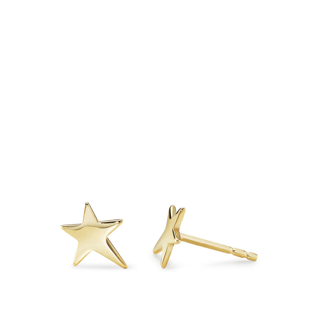 Stud earrings 9k Yellow Gold Star Ø8 mm