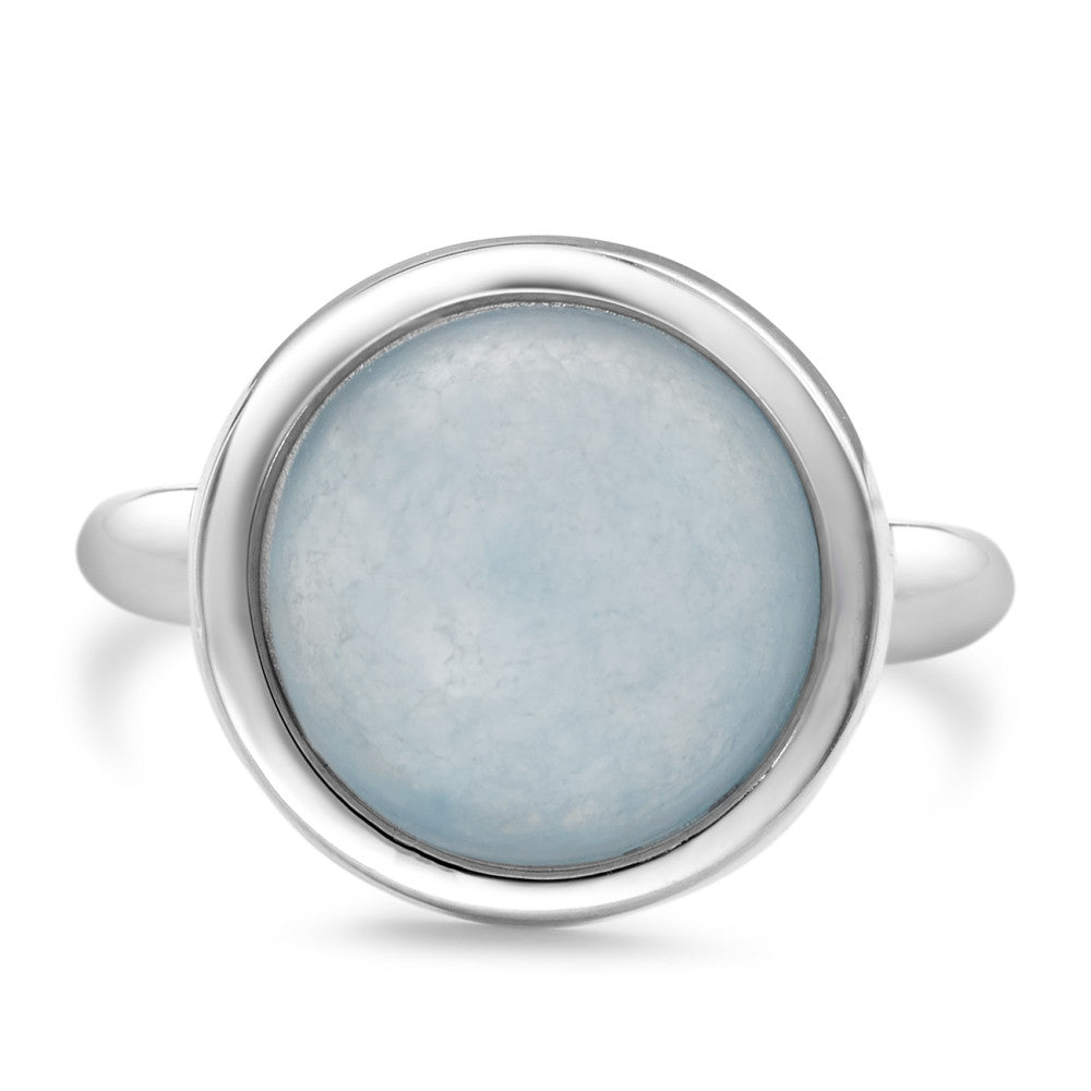 Ring 18k White Gold Chalcedony Ø15 mm