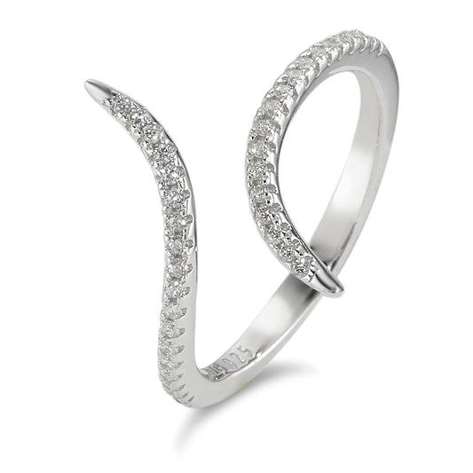 Ring Silver Zirconia Rhodium plated