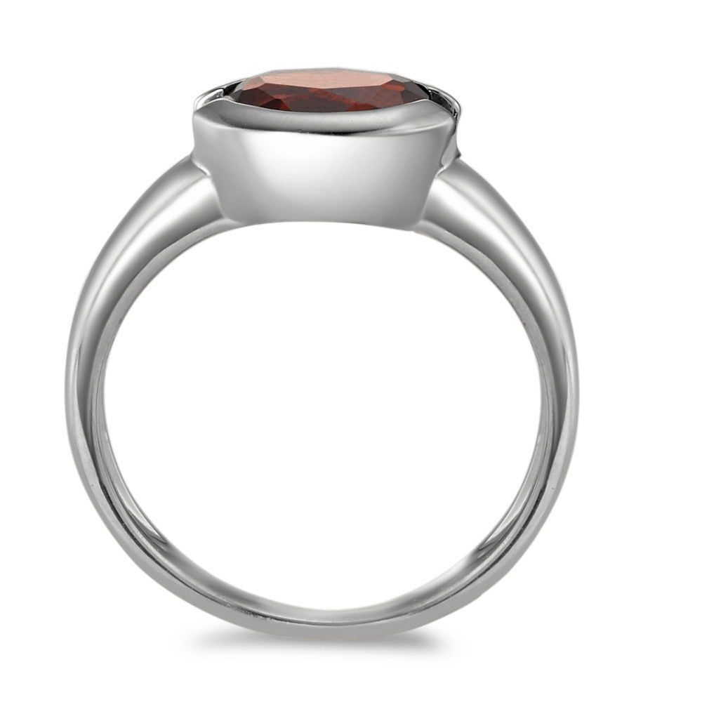 Ring 9k White Gold Garnet