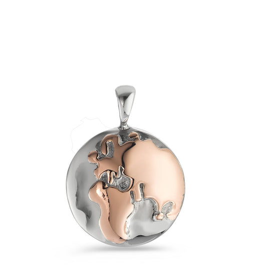 Pendant Silver Rose Bicolor Globe Ø15 mm