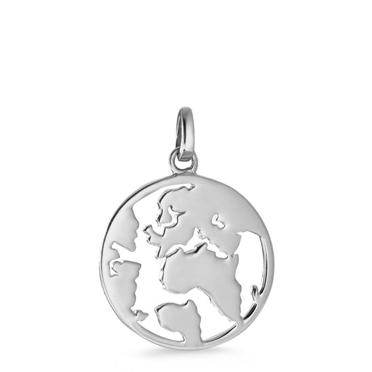 Pendant Silver Rhodium plated Globe Ø18 mm