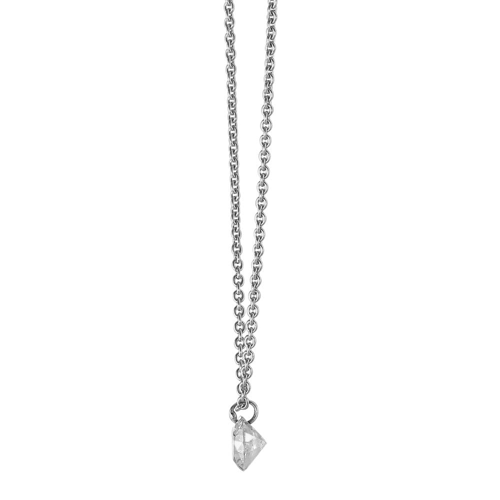 Necklace 18k White Gold Diamond 0.15 ct 42 cm