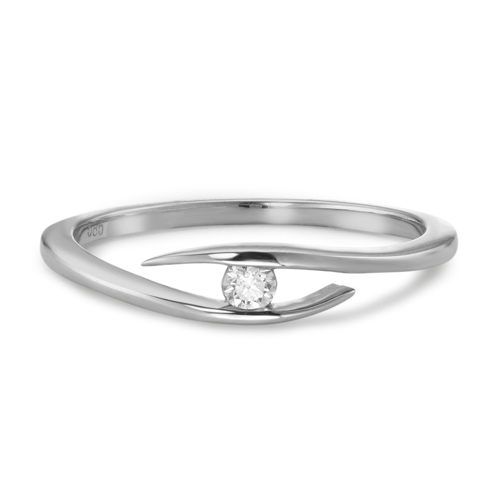 Ring 14k White Gold Diamond 0.05 ct, w-si