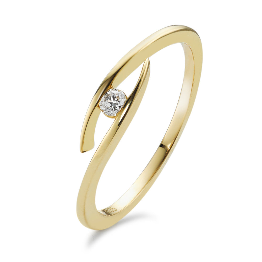 Ring 14k Yellow Gold Diamond 0.05 ct, w-si