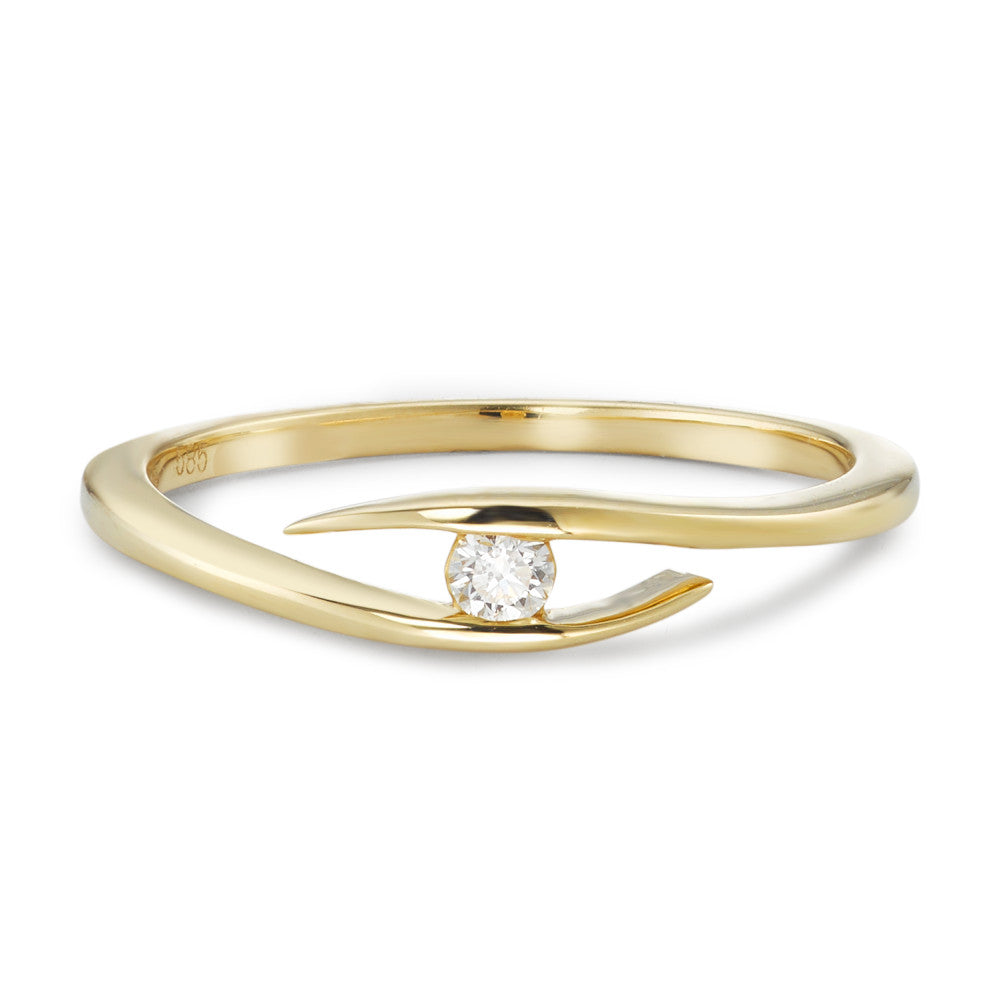 Ring 14k Yellow Gold Diamond 0.05 ct, w-si