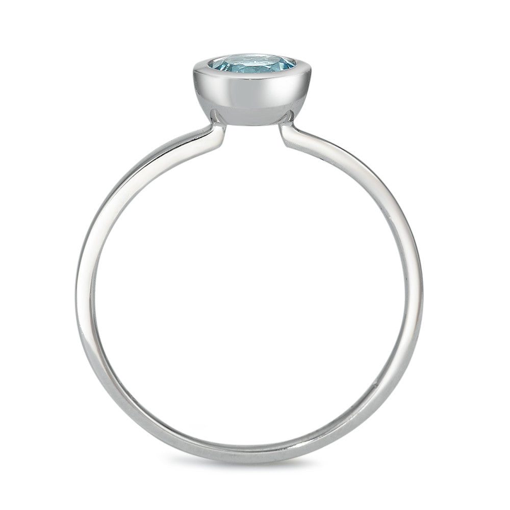 Ring 14k White Gold Topaz Blue Ø6.5 mm