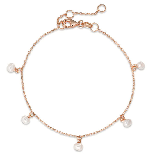 Bracelet Silver Gold plated Freshwater pearl 15.5-18.5 cm