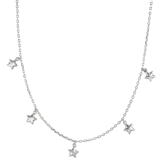 Necklace Silver Rhodium plated Star 40-45 cm